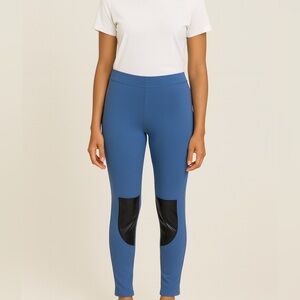 Victoria’s Secret leggings‎ blue with vegan leather size small regular length